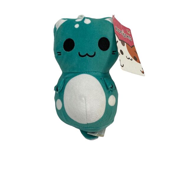 KLEPTOCAT *NEW* Teal Green Papu Plush Patio Cat Good Stuff Stuffed Animal Small - Picture 1 of 9